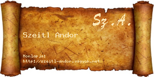 Szeitl Andor névjegykártya